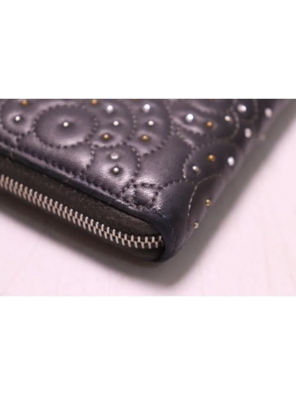 Chanel Camellia Lambskin Zip Around Wallet